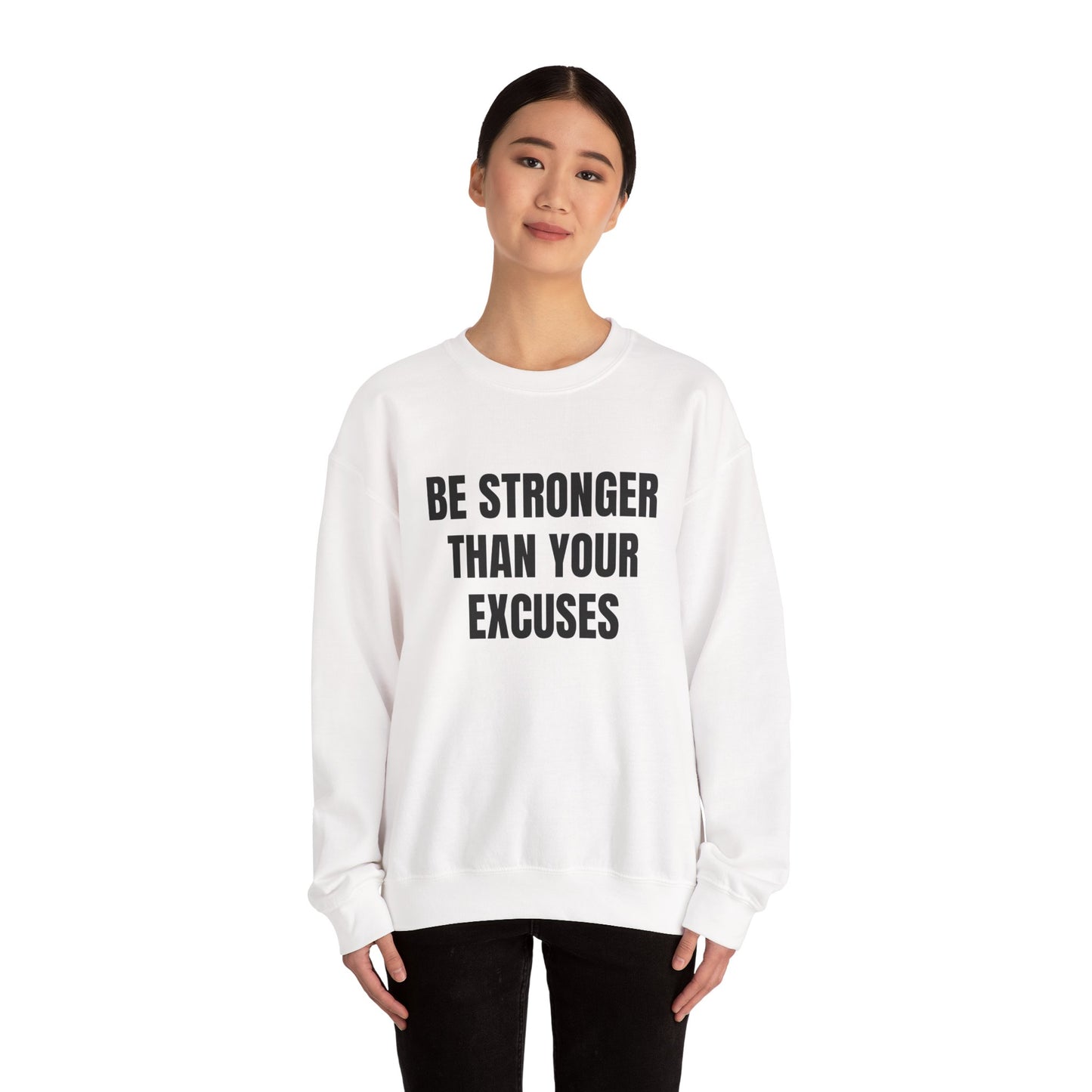 Motivational Crewneck Sweatshirt - Be Strong, Inspirational Gift for Fitness Lovers, Casual Cozy Sweater for Everyday Wear.