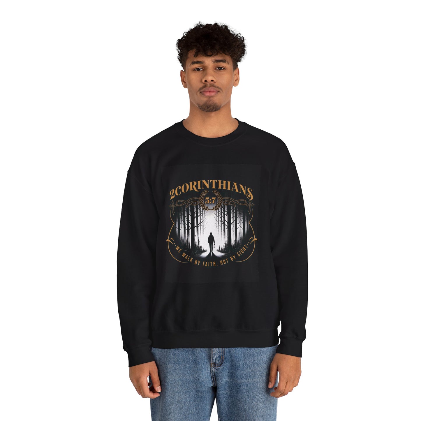 Faith-Inspired Crewneck Sweatshirt, Cozy Casual Wear,