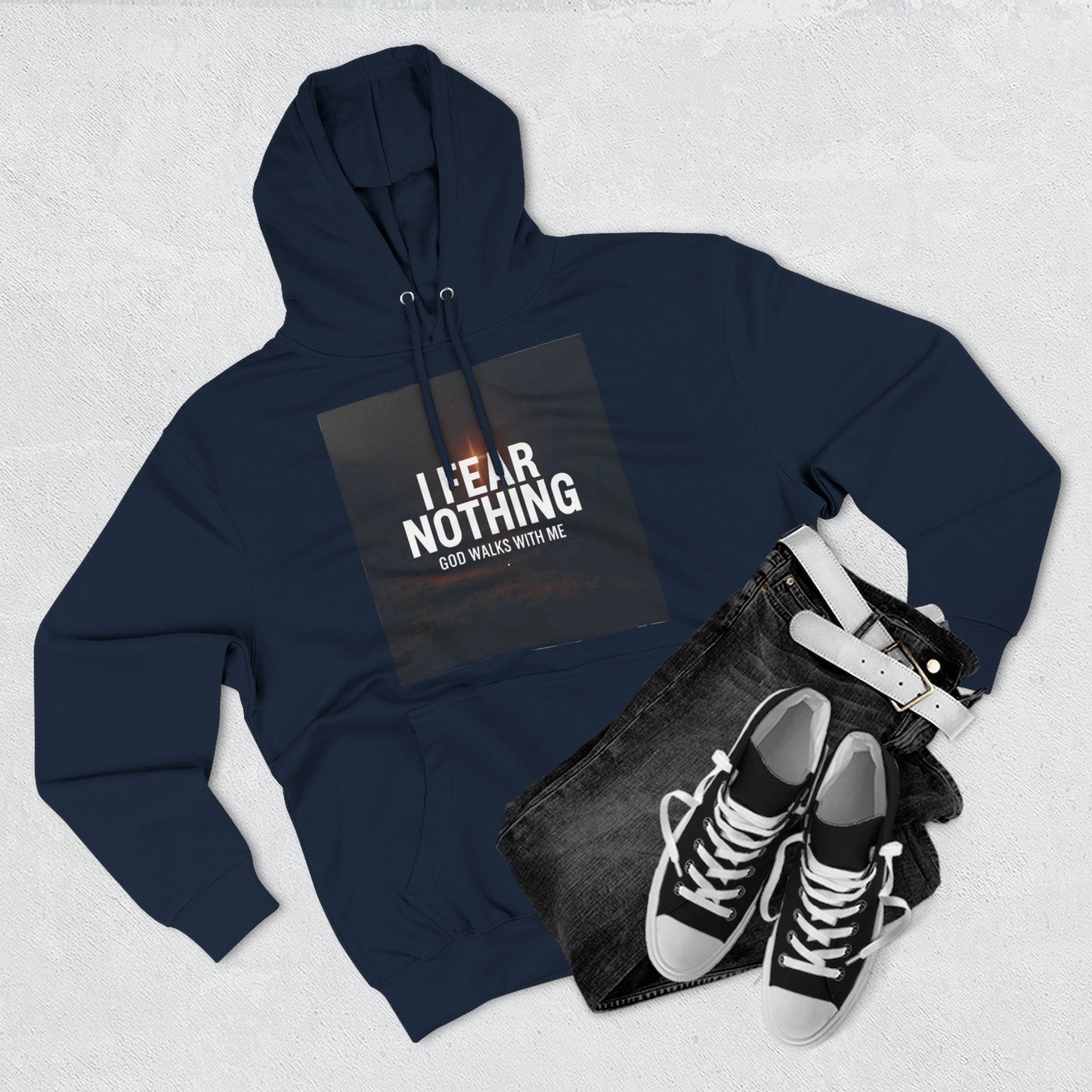 Fear Nothing Fleece Hoodie | Inspirational Apparel, Cozy Sweatshirt, Motivational Gift, Spiritual Outfit, Everyday Comfort