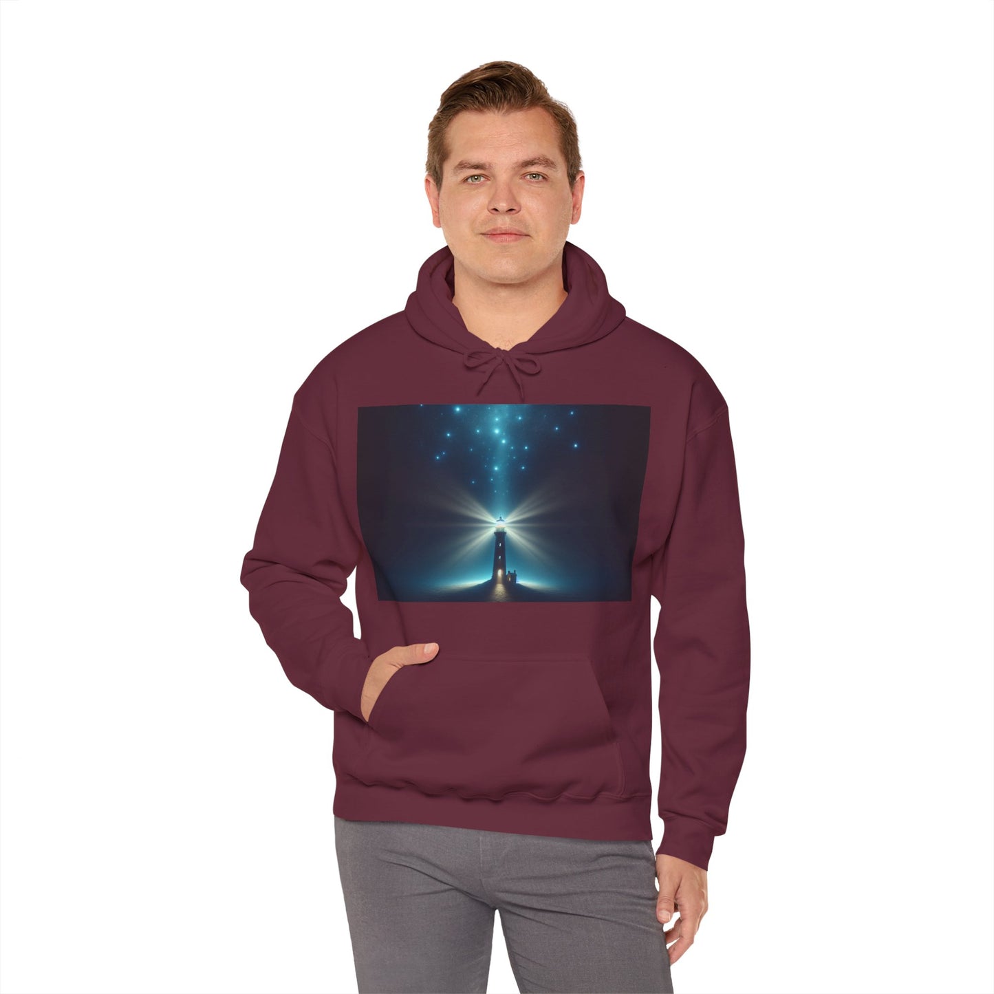 Unisex Garment Sweatshirt, Galaxy Print Hoodie, Stylish Hooded Sweatshirt, Gift for Space Lovers, Perfect for Cozy Evenings
