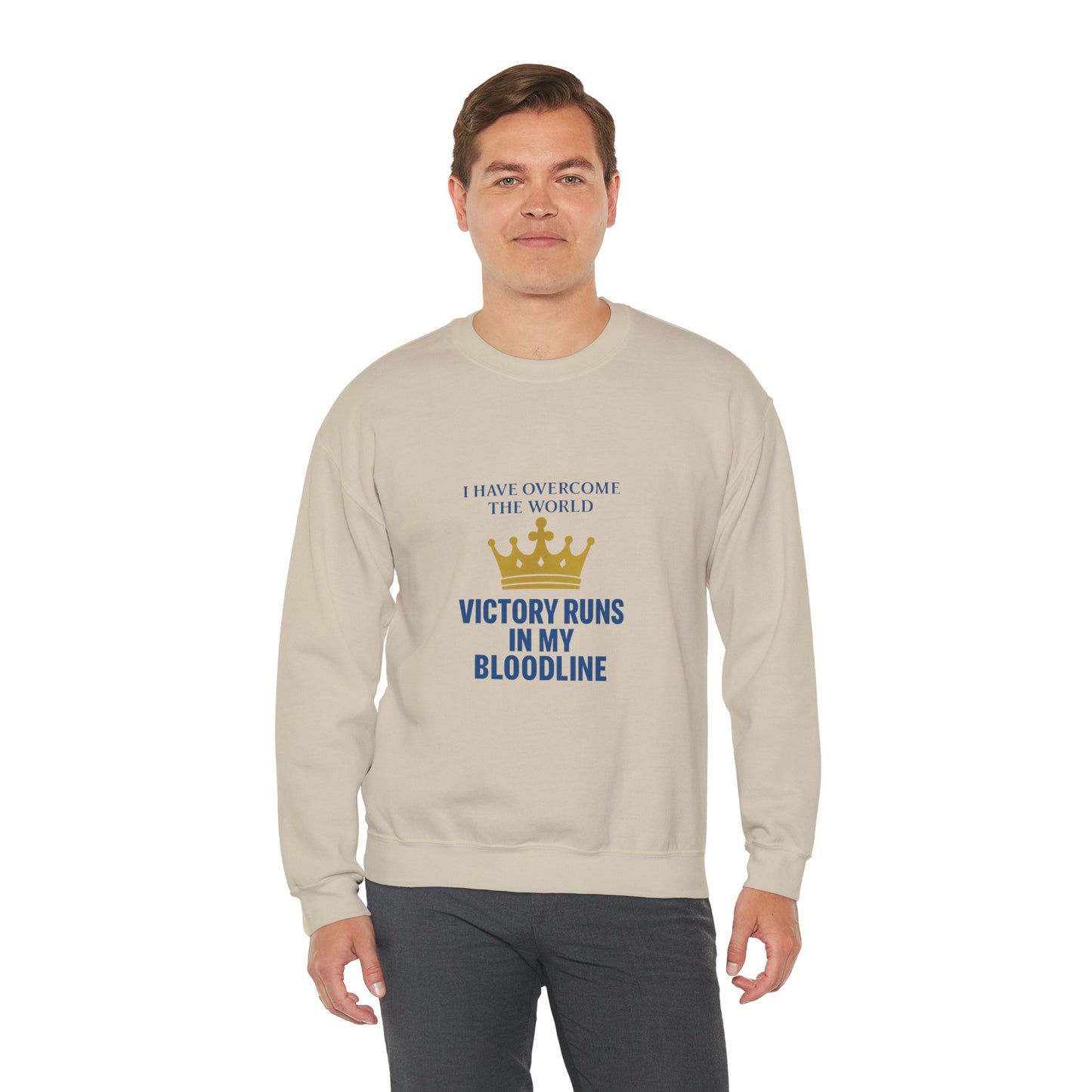 Victory Runs Crewneck Sweatshirt, Inspirational Sweatshirt, Unisex Gift, Empowerment Apparel, Celebration Clothing, Motivational Wear