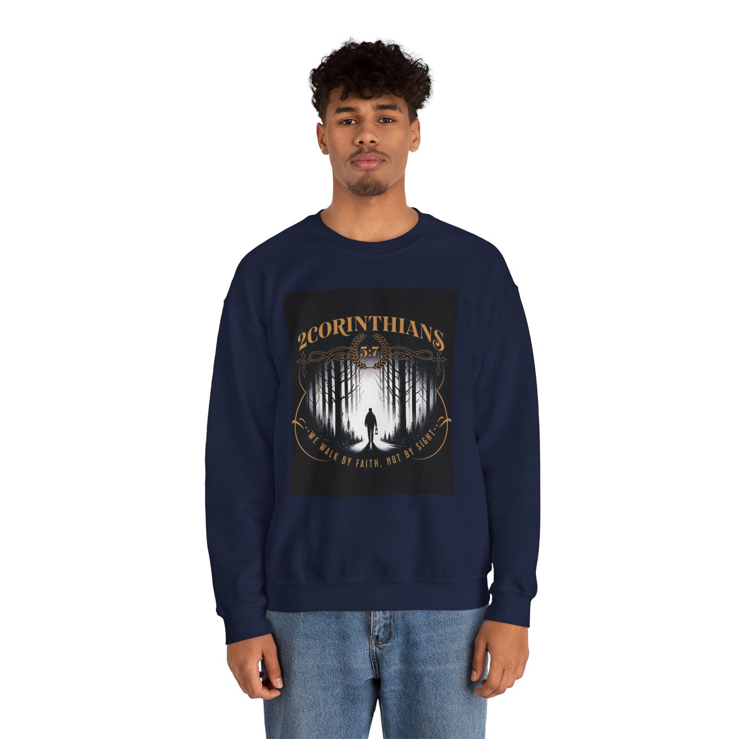 Faith-Inspired Crewneck Sweatshirt, Cozy Casual Wear,
