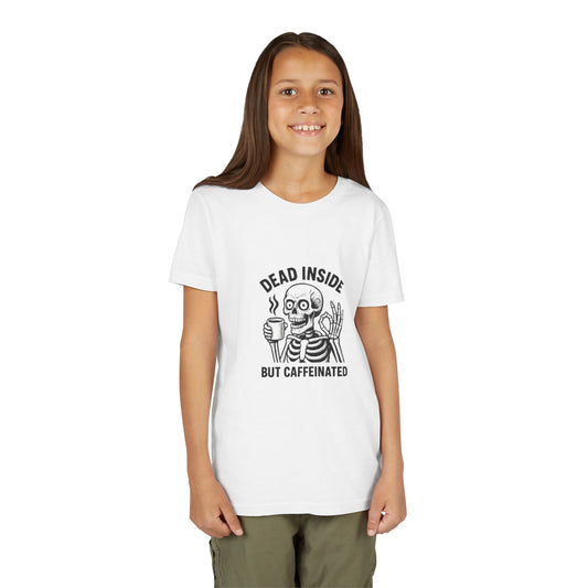 Youth Short Sleeve Tee with Funny Skeleton Design - Perfect for Halloween, Birthday Gifts, Casual Wear, Everyday Humor, Teens