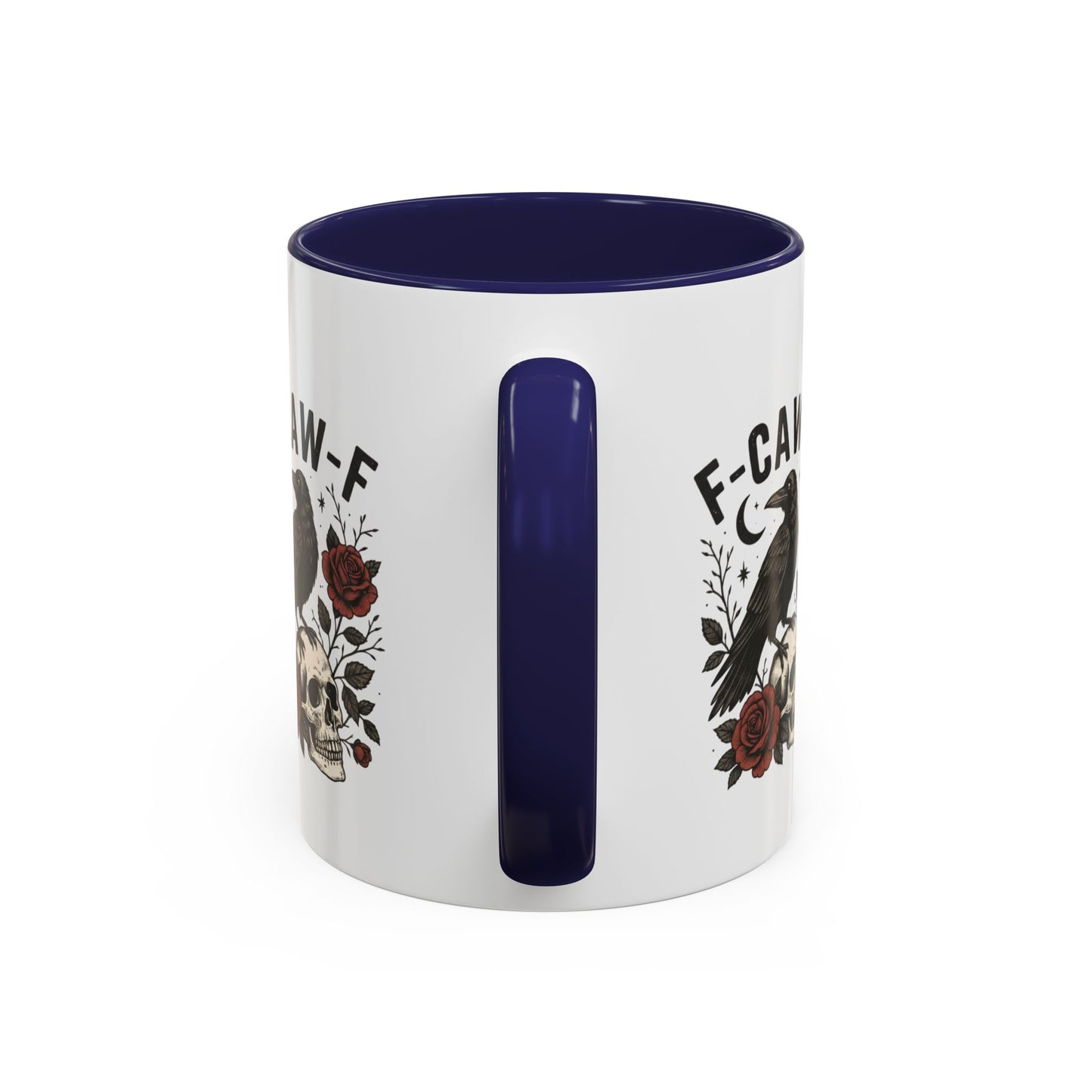 Gothic Accent Coffee Mug with Skull and Raven Design, Unique Gift for Halloween, Dark Aesthetic Mug, Perfect for Coffee Lovers, Skull Mug