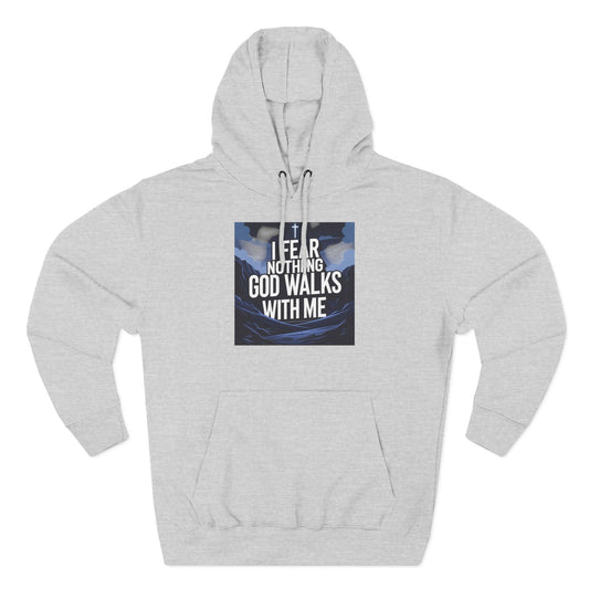 Inspirational Three-Panel Fleece Hoodie - Faithful Comfort, Motivational Wear, Cozy Gift for Him/Her, Stylish Spiritual Expression