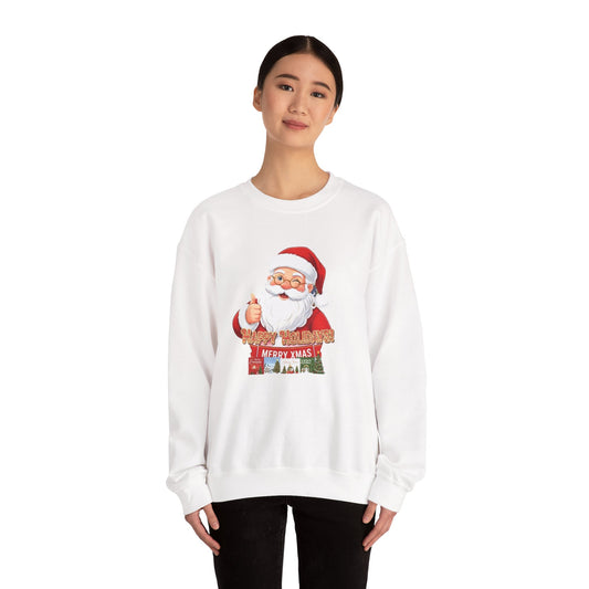 Santa Christmas Sweatshirt, Cozy Holiday Crewneck, Festive Sweatshirt, Unisex Holiday Apparel, Merry Xmas Gift