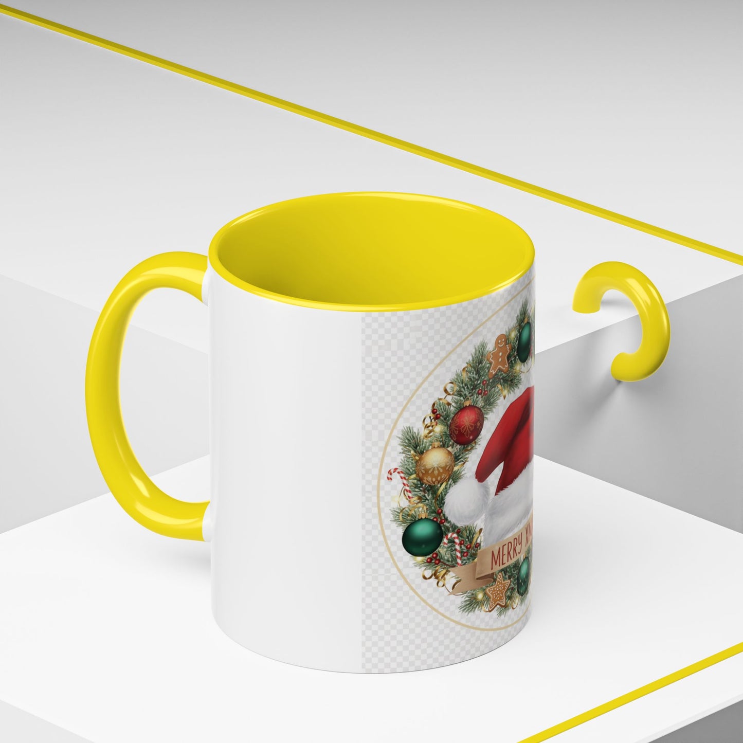Christmas Accent Coffee Mug - Merry Xmas, Holiday Gift, Festive Decor, Seasonal Beverage, Cute Mug, Christmas Morning Drinkware