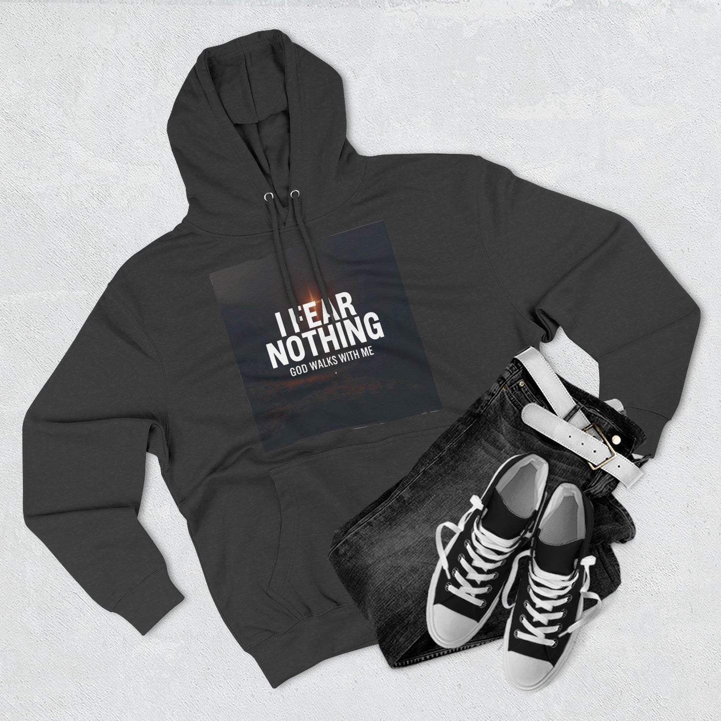 Fear Nothing Fleece Hoodie | Inspirational Apparel, Cozy Sweatshirt, Motivational Gift, Spiritual Outfit, Everyday Comfort