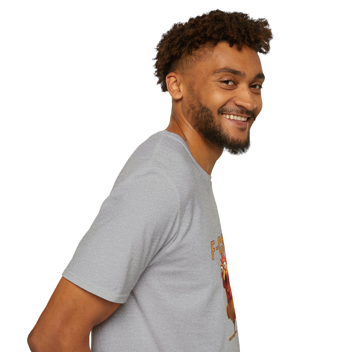 Funny Chicken T-Shirt, Unisex Softstyle Tee, F-Caw-F Humor Shirt, Gift for Animal Lovers, Cute Farm Animal Apparel