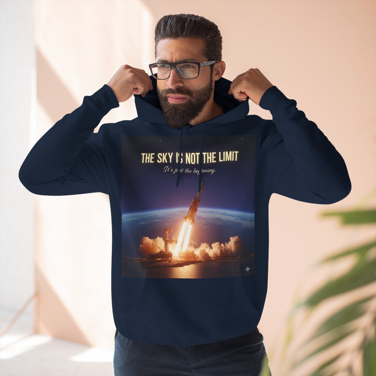 Inspirational Space Hoodie for Dreamers, The Sky is Not the Limit Sweatshirt, Motivational Gift, Cozy Fleece Pullover, Astronomy Lover