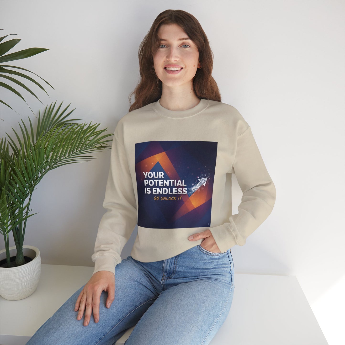 Inspirational Crewneck Sweatshirt, Cozy Gift for Motivation, Unisex Pullover, Casual Wear for Everyday Inspiration, Perfect for Holidays