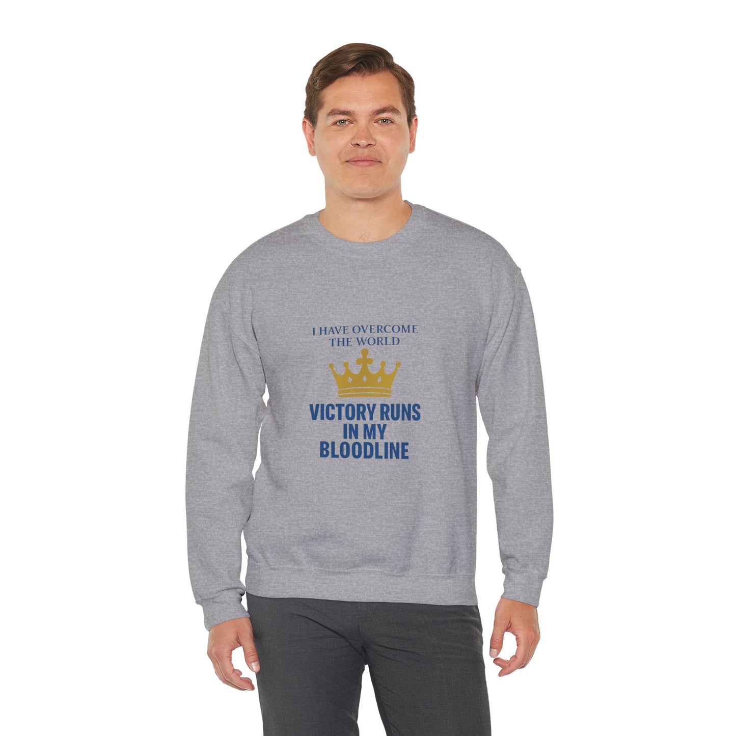 Victory Runs Crewneck Sweatshirt, Inspirational Sweatshirt, Unisex Gift, Empowerment Apparel, Celebration Clothing, Motivational Wear