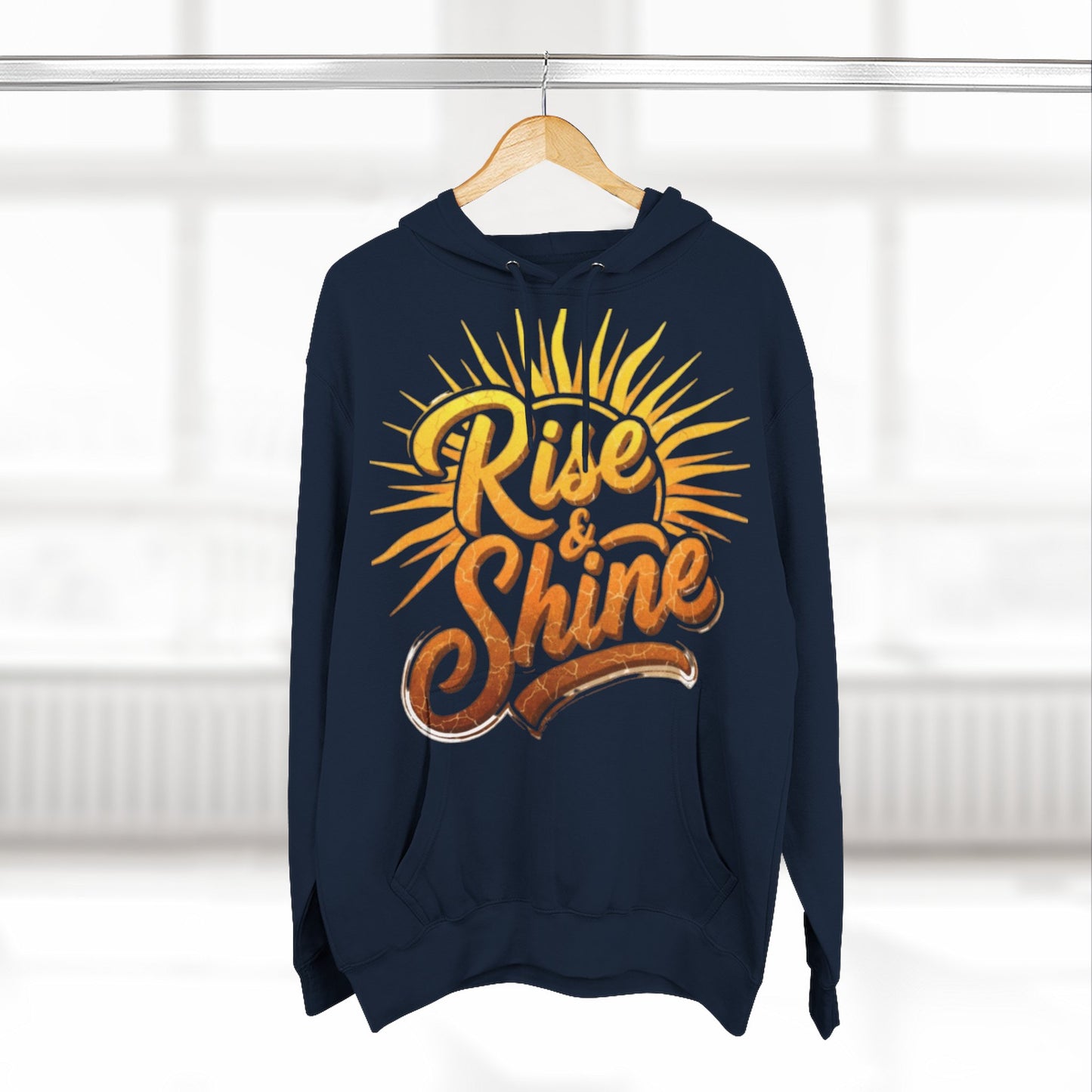 Rise & Shine Fleece Hoodie for Cozy Days, Inspirational Sweatshirt, Perfect Gift for Friends, Casual Wear, Comfort in Style