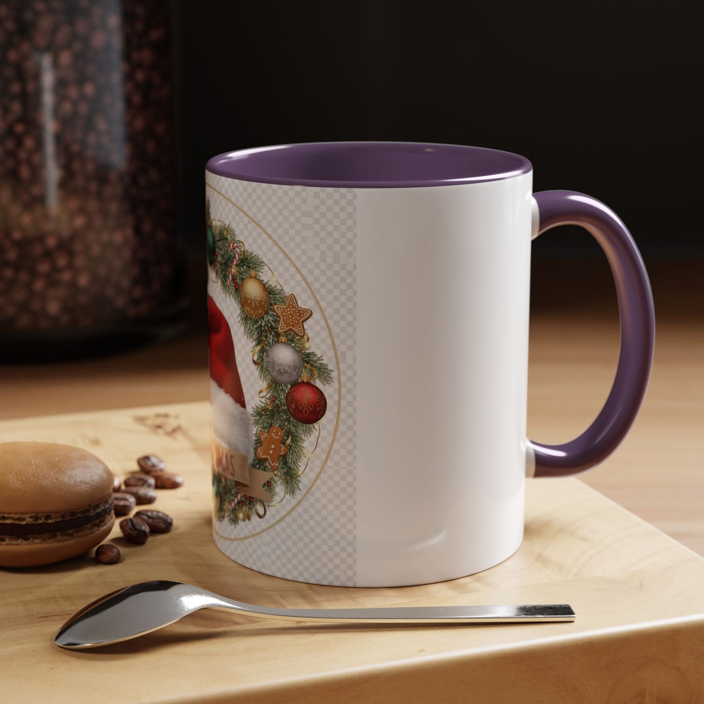 Christmas Accent Coffee Mug - Merry Xmas, Holiday Gift, Festive Decor, Seasonal Beverage, Cute Mug, Christmas Morning Drinkware