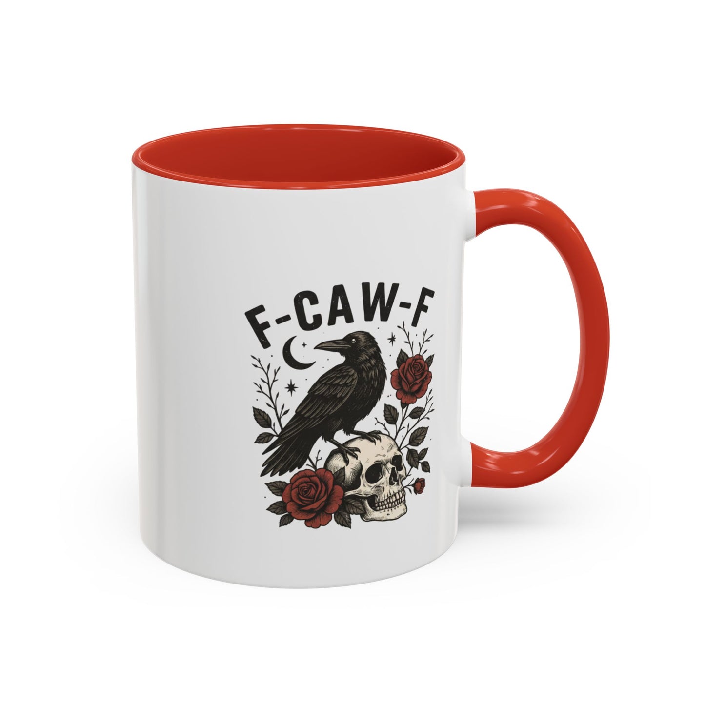 Gothic Accent Coffee Mug with Skull and Raven Design, Unique Gift for Halloween, Dark Aesthetic Mug, Perfect for Coffee Lovers, Skull Mug