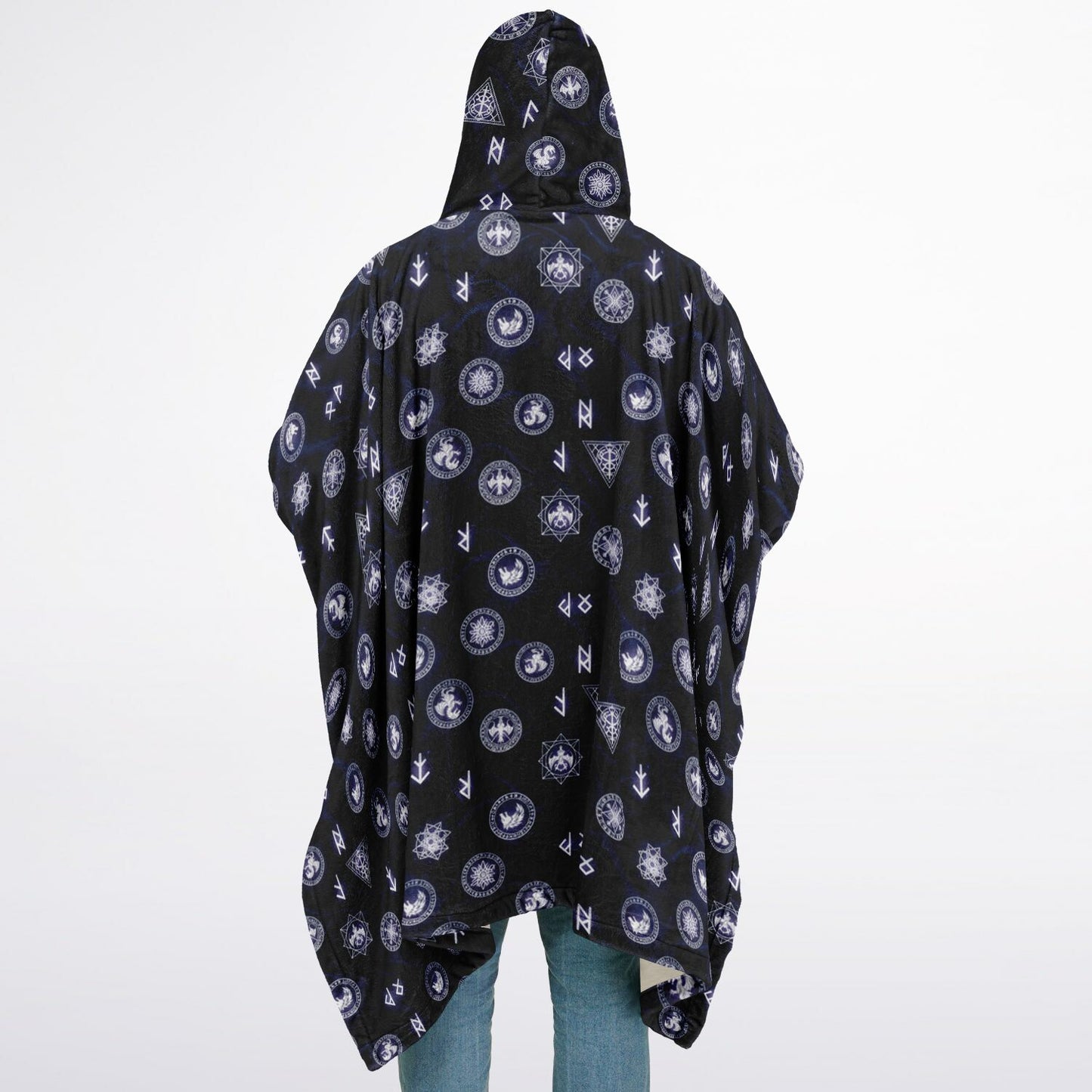 Flannel Blanket Poncho - AOP