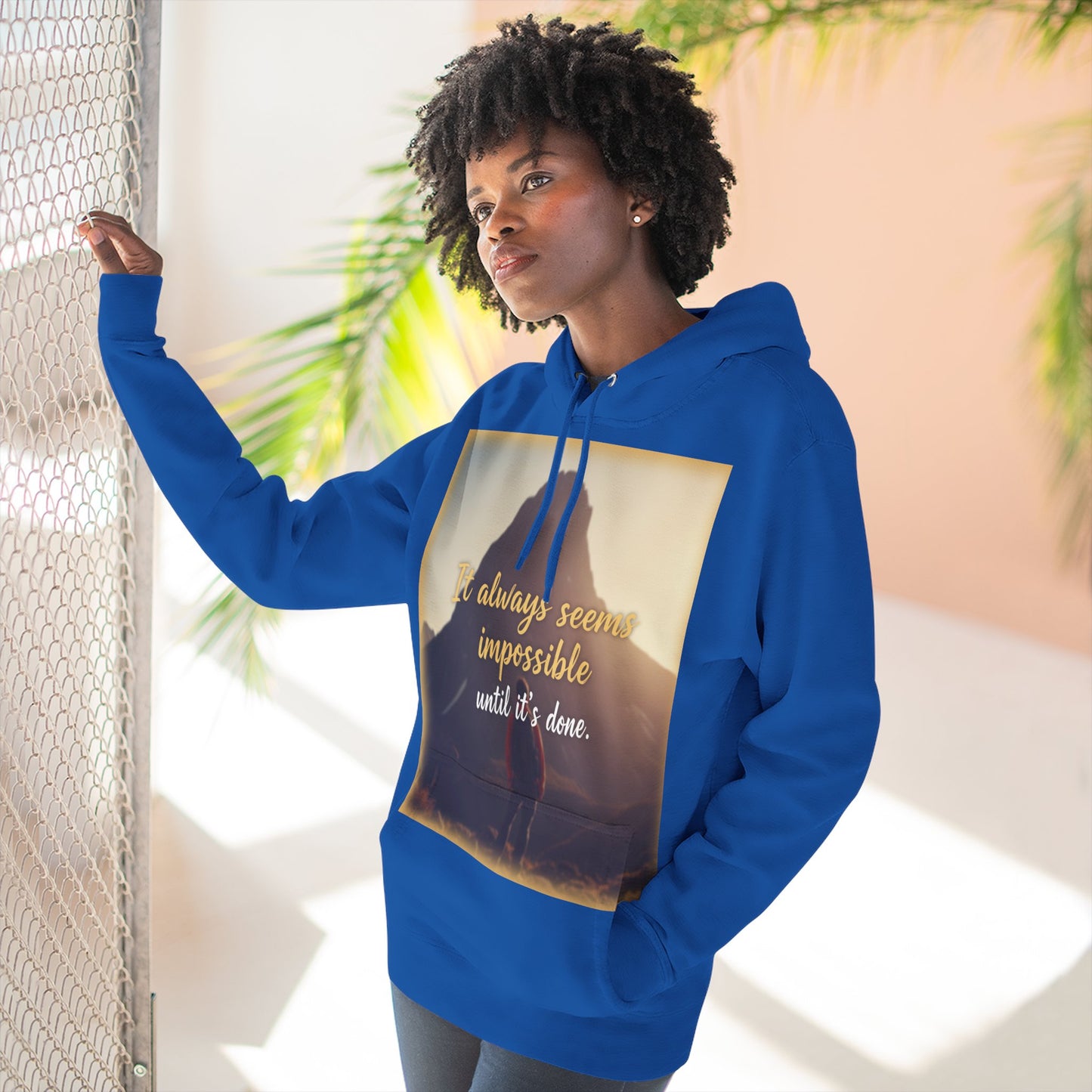 Inspirational Fleece Hoodie, Cozy Sweatshirt for Comfort, Motivational Apparel for Active Lifestyle, Gift for Her