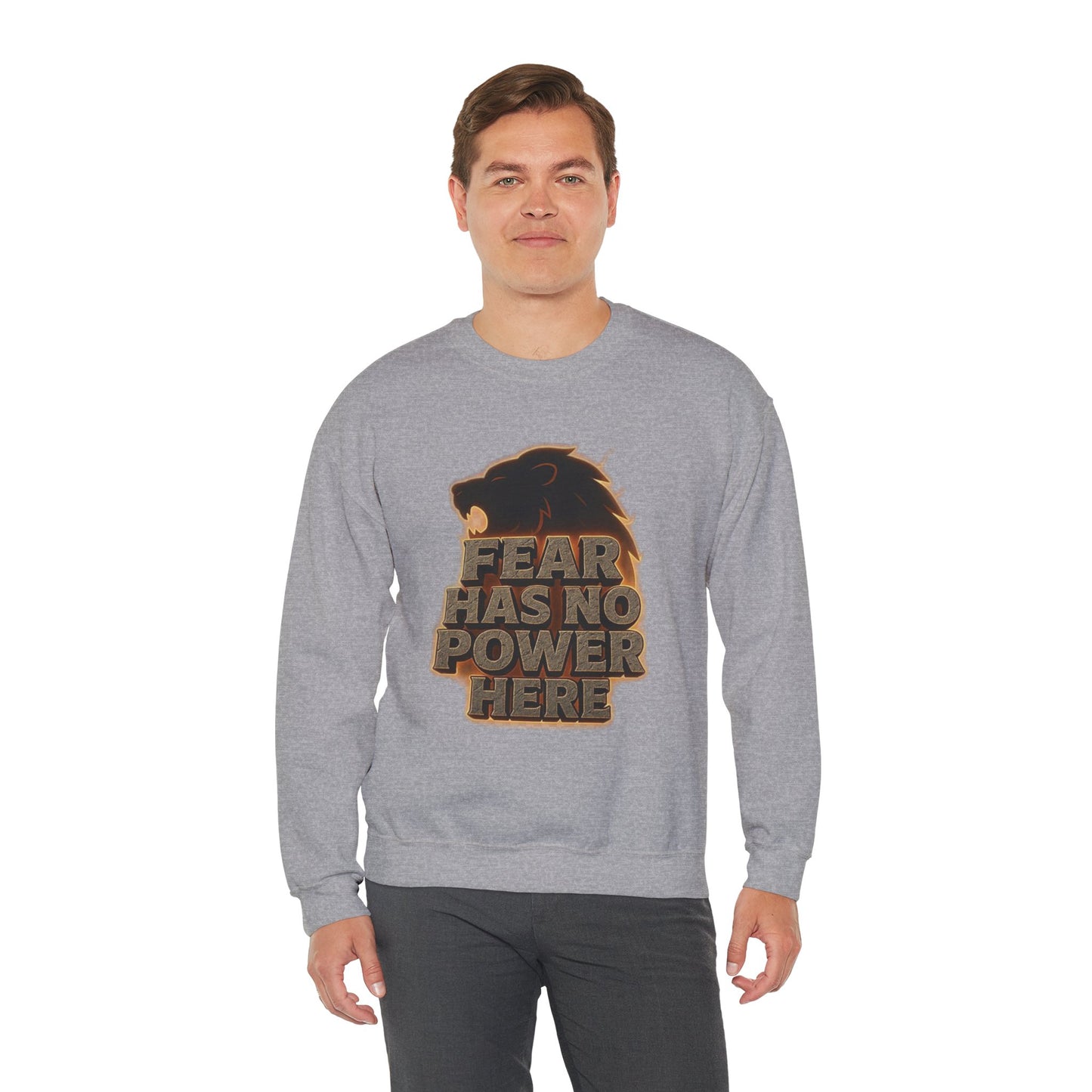 Fearless Lion Crewneck Sweatshirt - Cozy Unisex Top, Gift for Animal Lovers, Empowerment Apparel, Casual Fashion