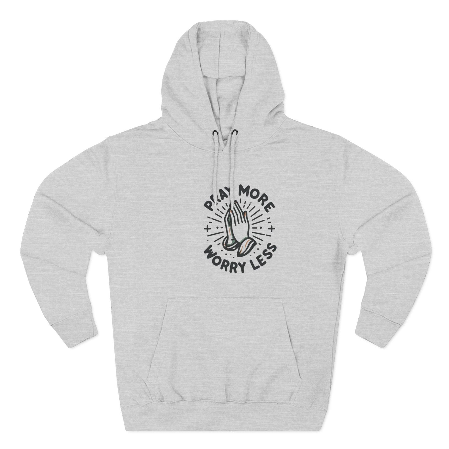 Three- Panel Fleece Hoodie, Inspirational Sweatshirt, Gift for Students, Relaxed Fit Hoodie, Casual Comfort Wear