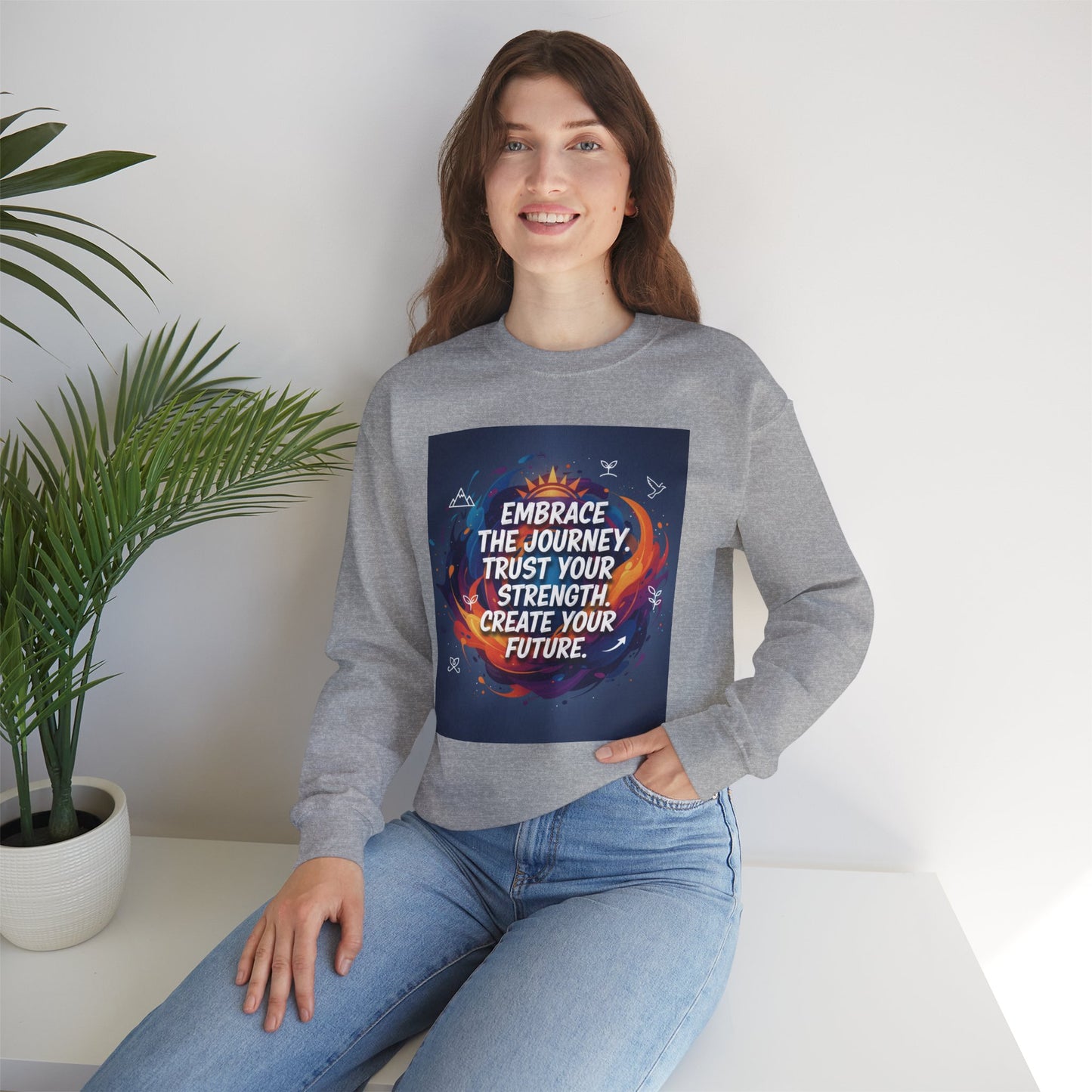 Inspirational Crewneck Sweatshirt - Embrace the Journey, Trust Your Strength, Cozy Gift for Motivation, Unisex Sweatshirt for [...]