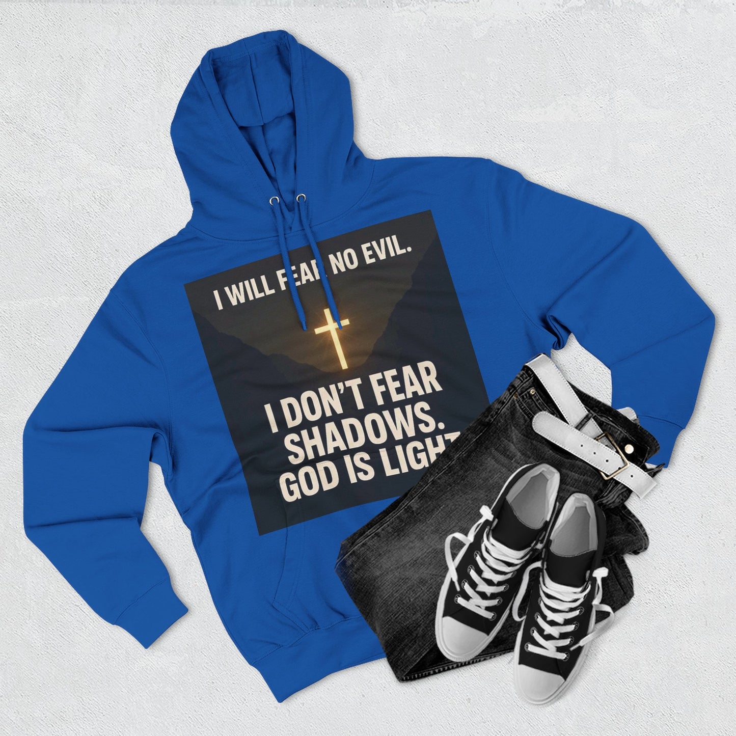 Inspirational Fleece Hoodie, Cozy Christian Apparel, Faith-Based Gift for Men and Women, Casual Wear, Perfect for Holidays