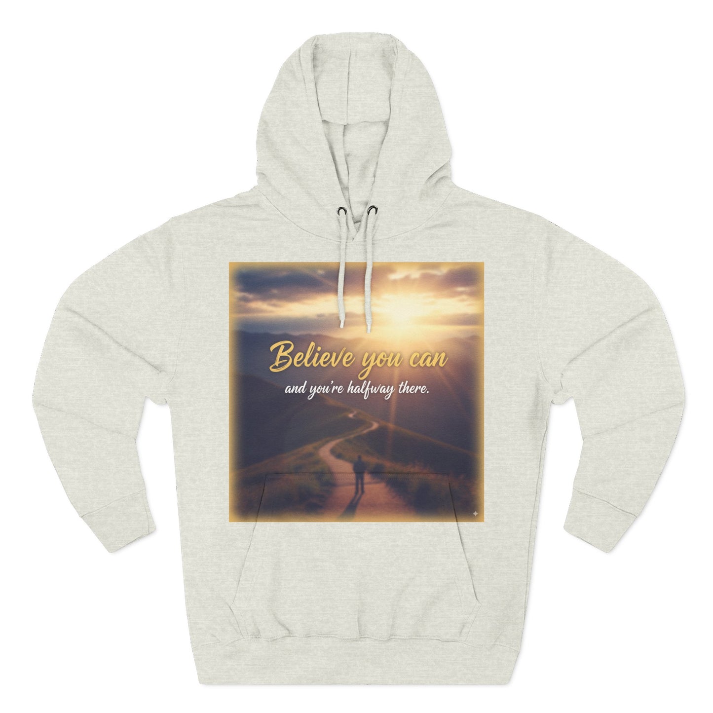 Inspirational Fleece Hoodie with Motivational Quote, Cozy Sweatshirt for All Seasons, Perfect Gift for Friends and Family