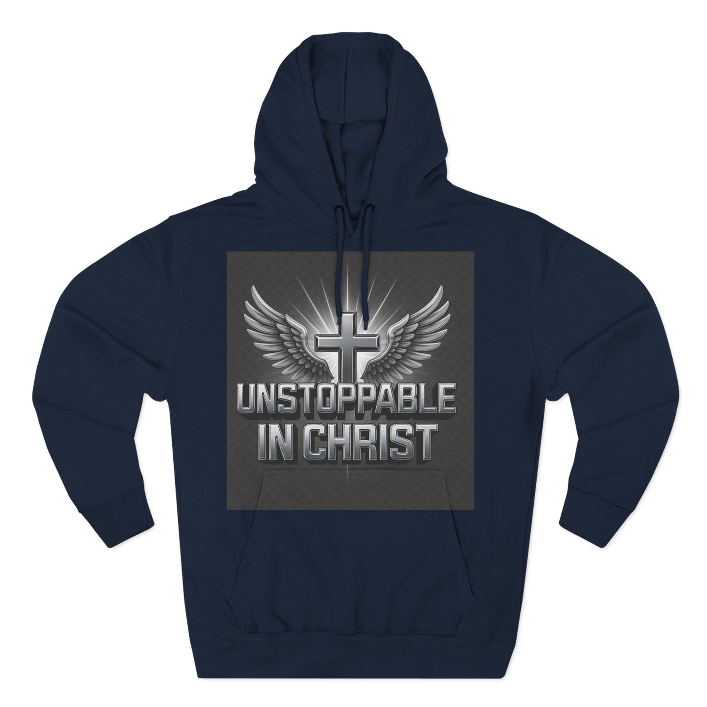 Unstoppable in Christ Hoodie - Inspirational Fleece Sweatshirt for Faith, Christian Gift, Cozy Wear, Faith-Based Apparel