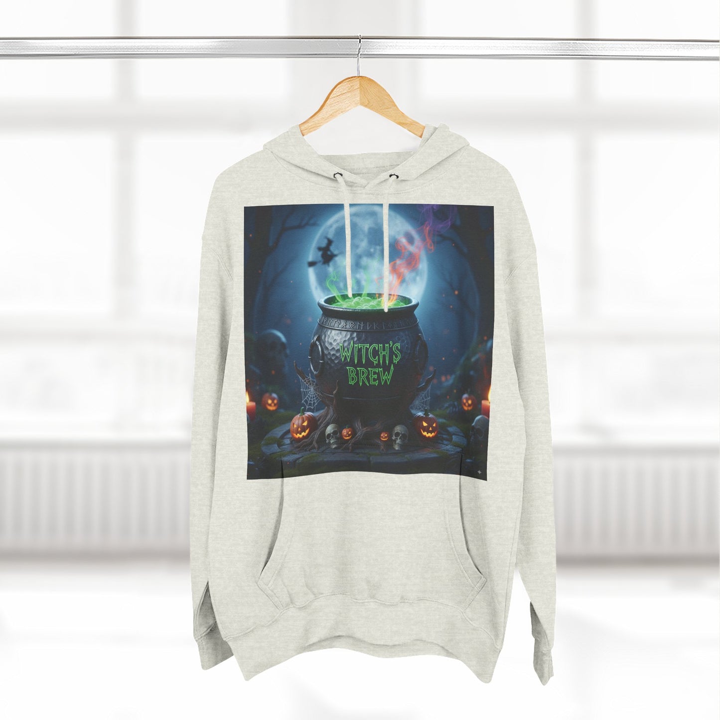 Halloween Witch Brew Fleece Hoodie, Cozy Fall Apparel, Spooky Gift, Autumn Fashion, Halloween Celebration Wear, Witchy Vibes