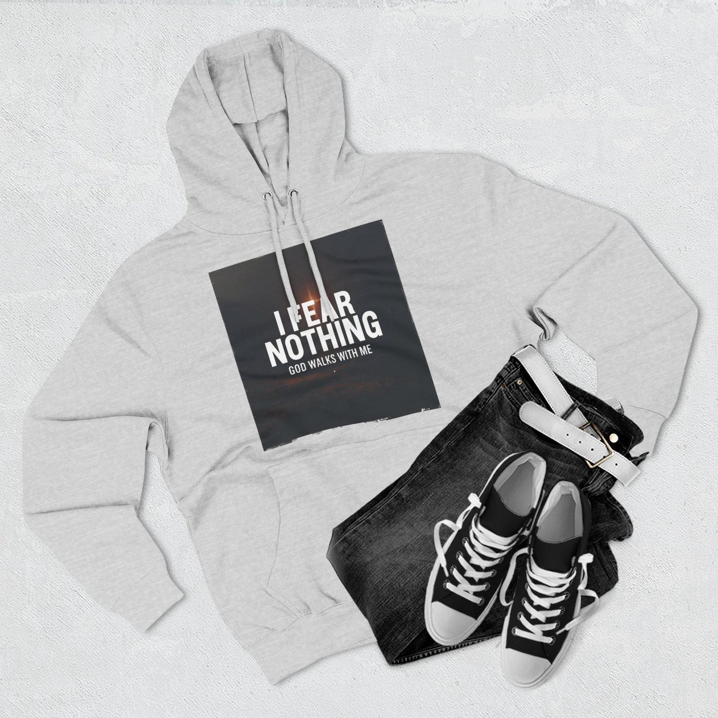 Fear Nothing Fleece Hoodie | Inspirational Apparel, Cozy Sweatshirt, Motivational Gift, Spiritual Outfit, Everyday Comfort