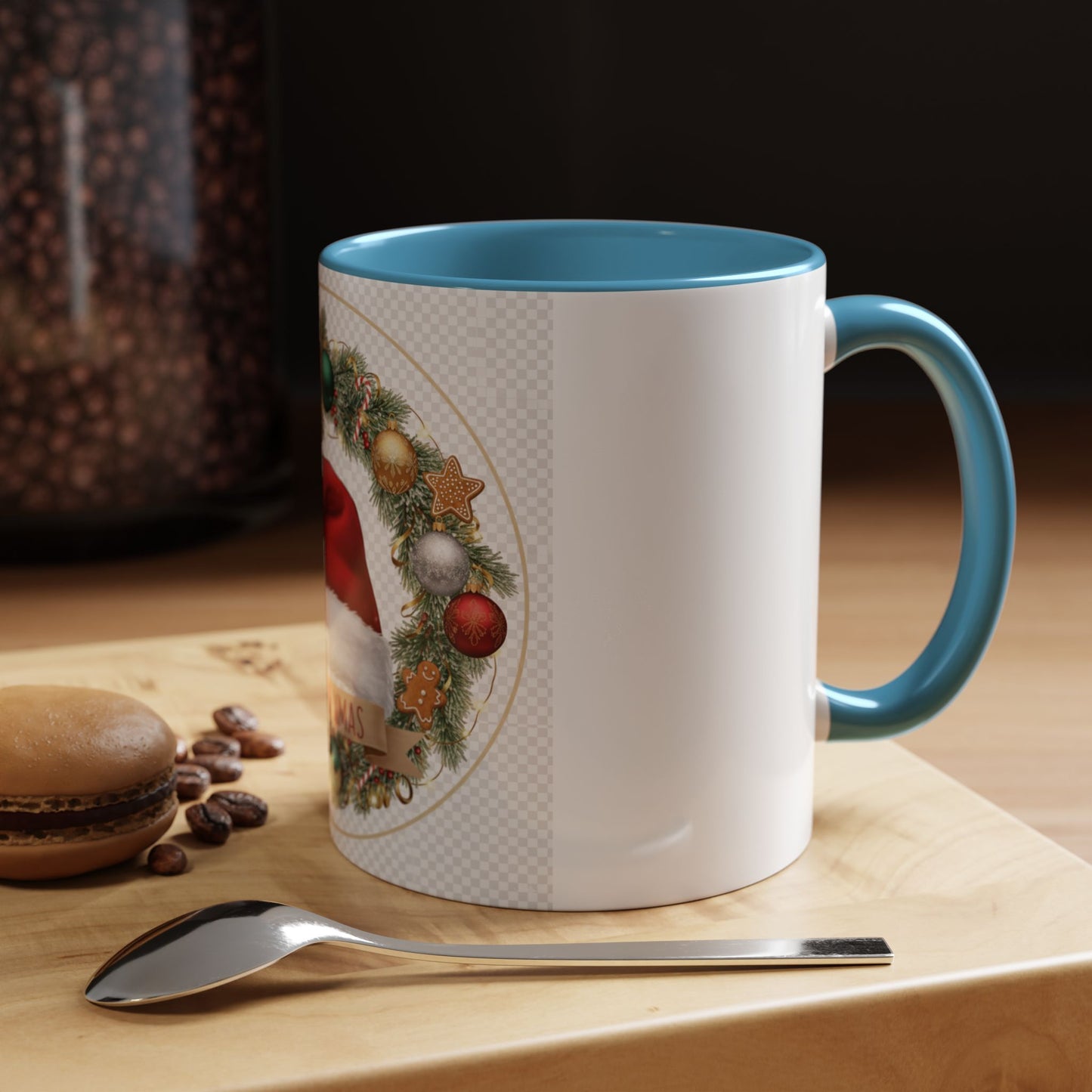 Christmas Accent Coffee Mug - Merry Xmas, Holiday Gift, Festive Decor, Seasonal Beverage, Cute Mug, Christmas Morning Drinkware