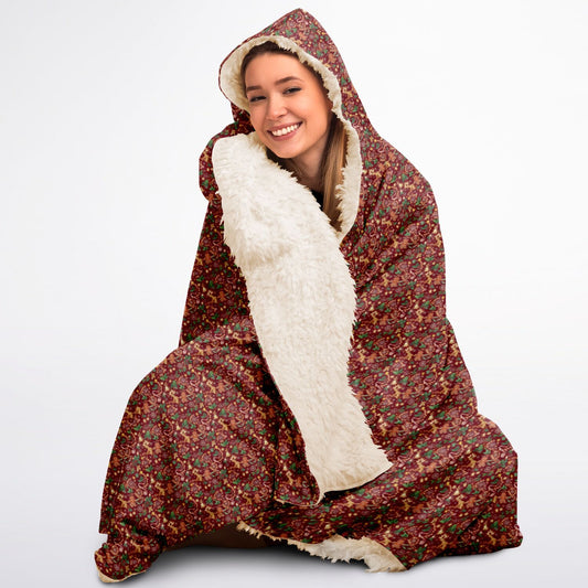 Hooded Blanket Sherpa - AOP