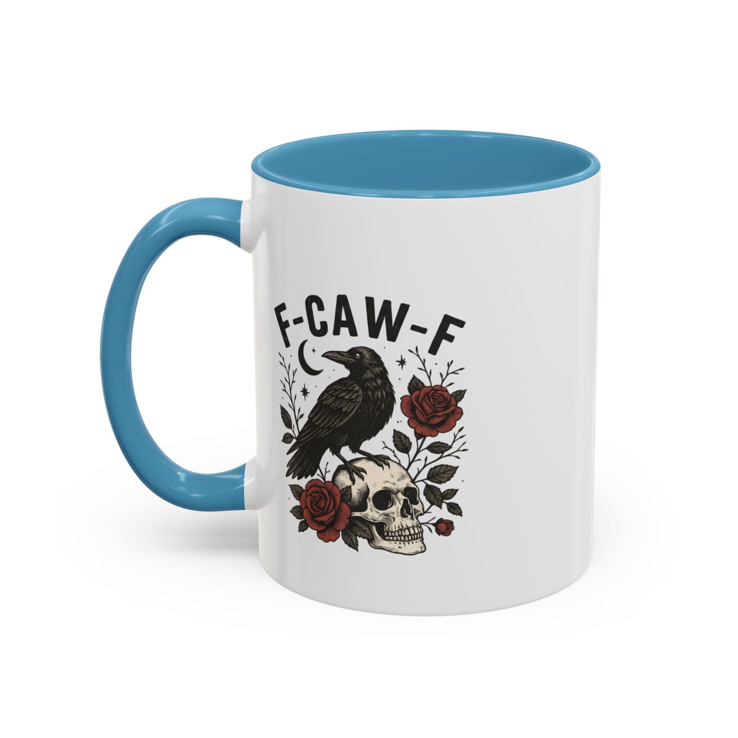 Gothic Accent Coffee Mug with Skull and Raven Design, Unique Gift for Halloween, Dark Aesthetic Mug, Perfect for Coffee Lovers, Skull Mug
