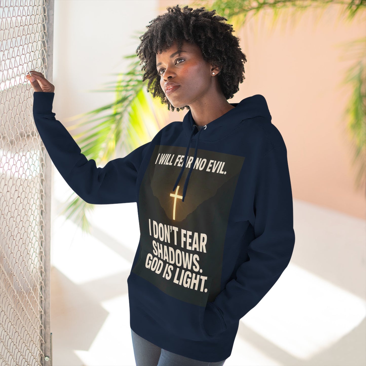 Inspirational Fleece Hoodie, Cozy Christian Apparel, Faith-Based Gift for Men and Women, Casual Wear, Perfect for Holidays