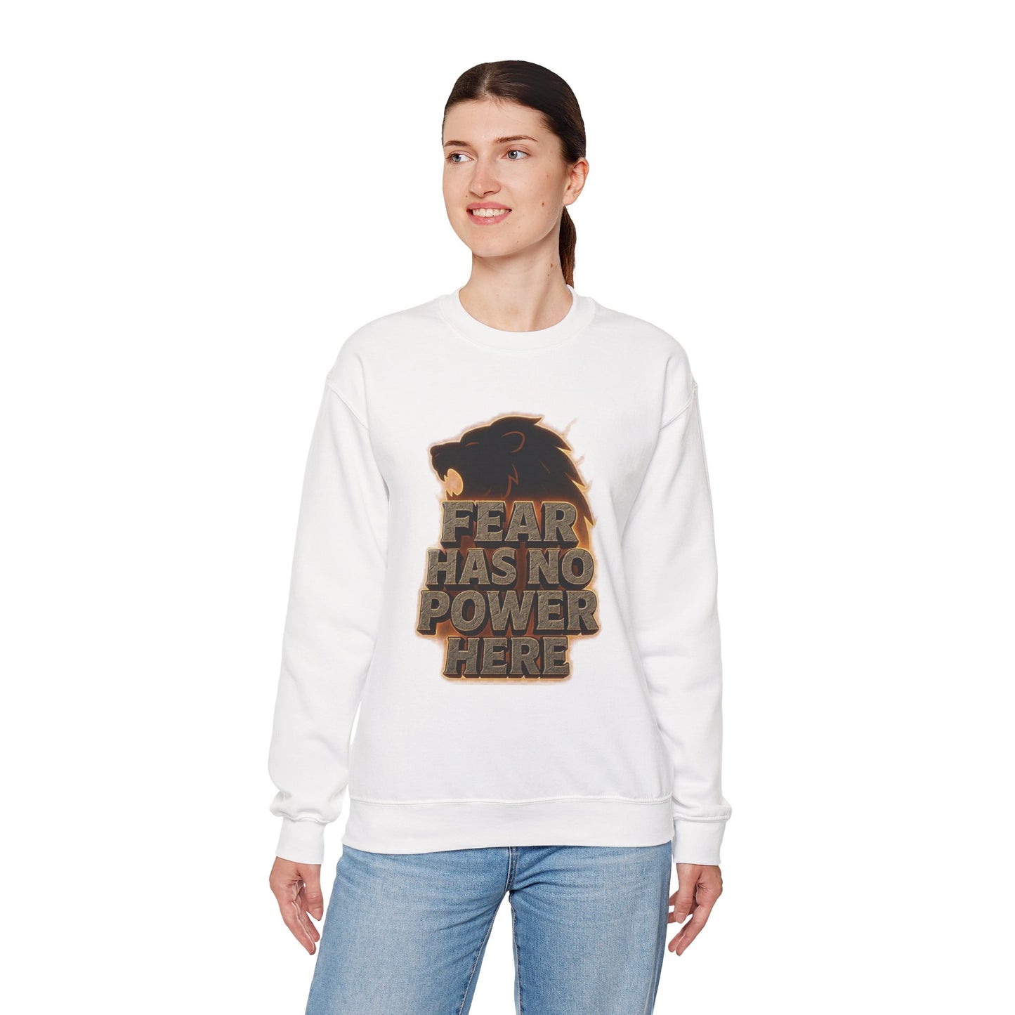 Fearless Lion Crewneck Sweatshirt - Cozy Unisex Top, Gift for Animal Lovers, Empowerment Apparel, Casual Fashion