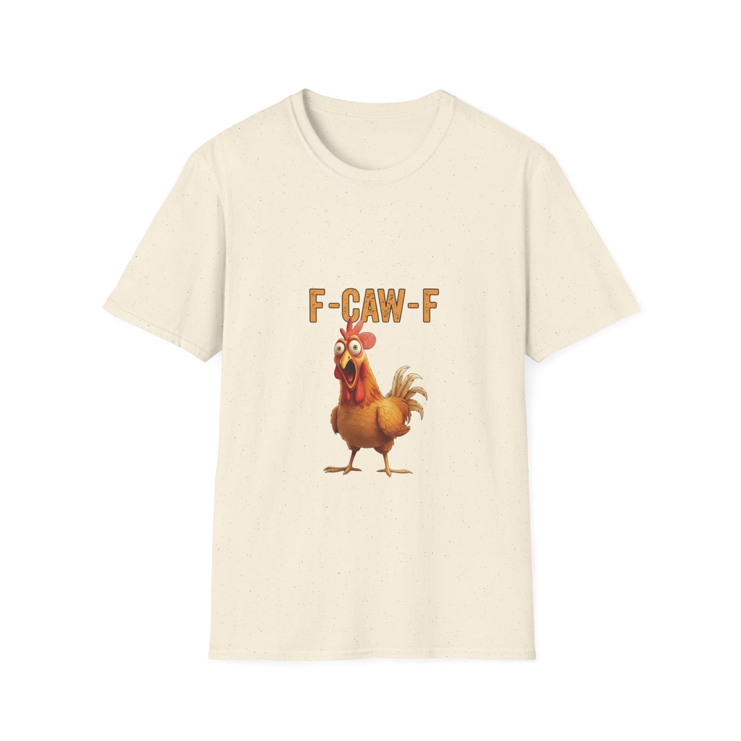 Funny Chicken T-Shirt, Unisex Softstyle Tee, F-Caw-F Humor Shirt, Gift for Animal Lovers, Cute Farm Animal Apparel