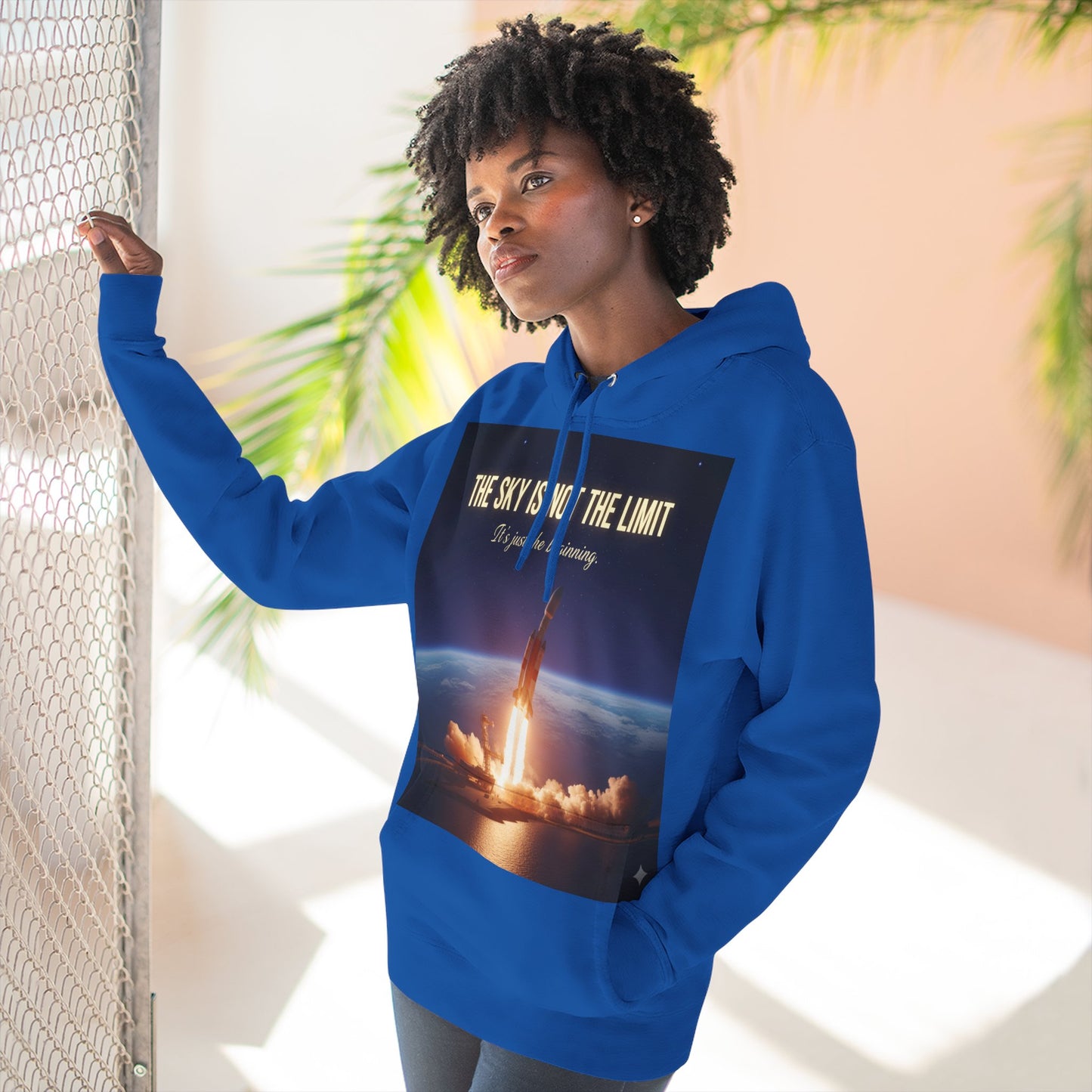 Inspirational Space Hoodie for Dreamers, The Sky is Not the Limit Sweatshirt, Motivational Gift, Cozy Fleece Pullover, Astronomy Lover