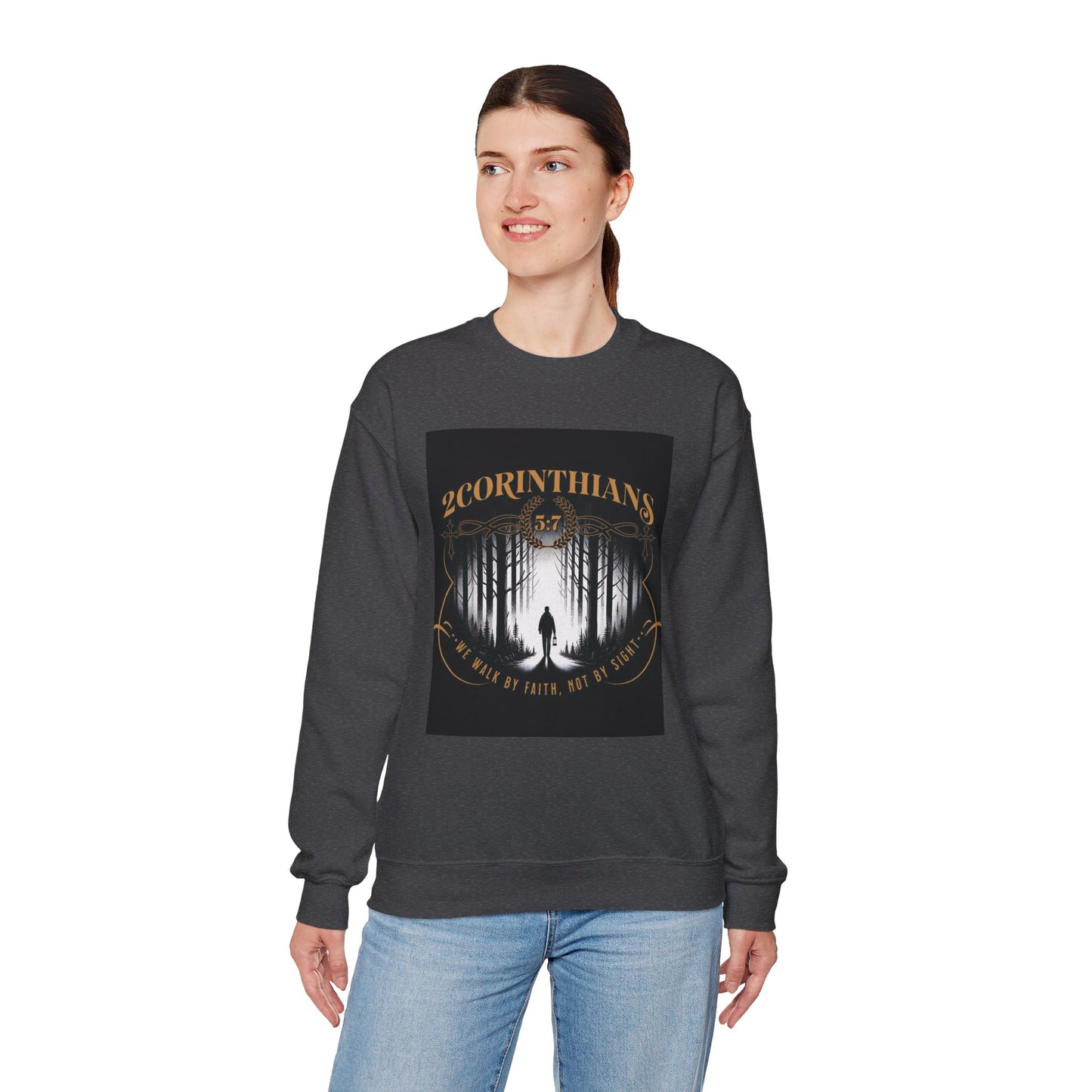 Faith-Inspired Crewneck Sweatshirt, Cozy Casual Wear,