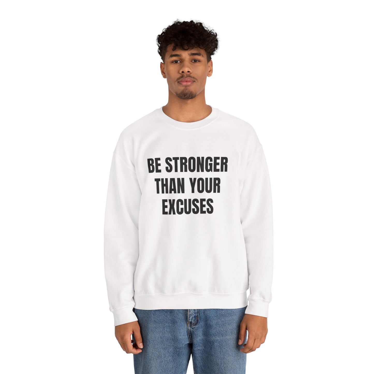 Motivational Crewneck Sweatshirt - Be Strong, Inspirational Gift for Fitness Lovers, Casual Cozy Sweater for Everyday Wear.