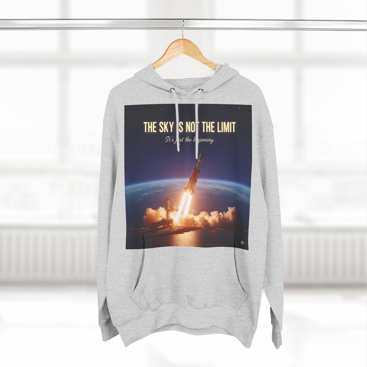 Inspirational Space Hoodie for Dreamers, The Sky is Not the Limit Sweatshirt, Motivational Gift, Cozy Fleece Pullover, Astronomy Lover