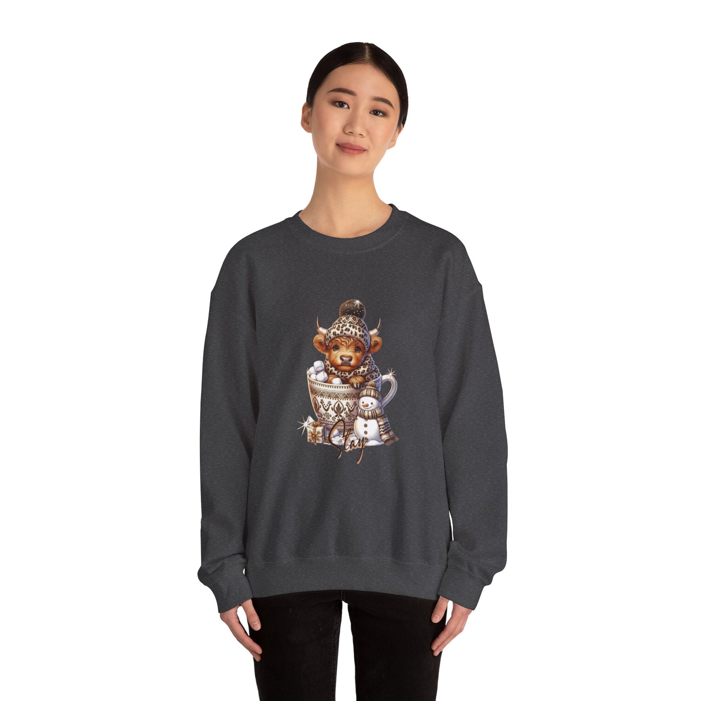 Cozy Animal Sweatshirt Featuring Cute Winter Design, Perfect Gift for Animal Lovers, Seasonal Fashion, Holiday Apparel, Comfortable Crewneck