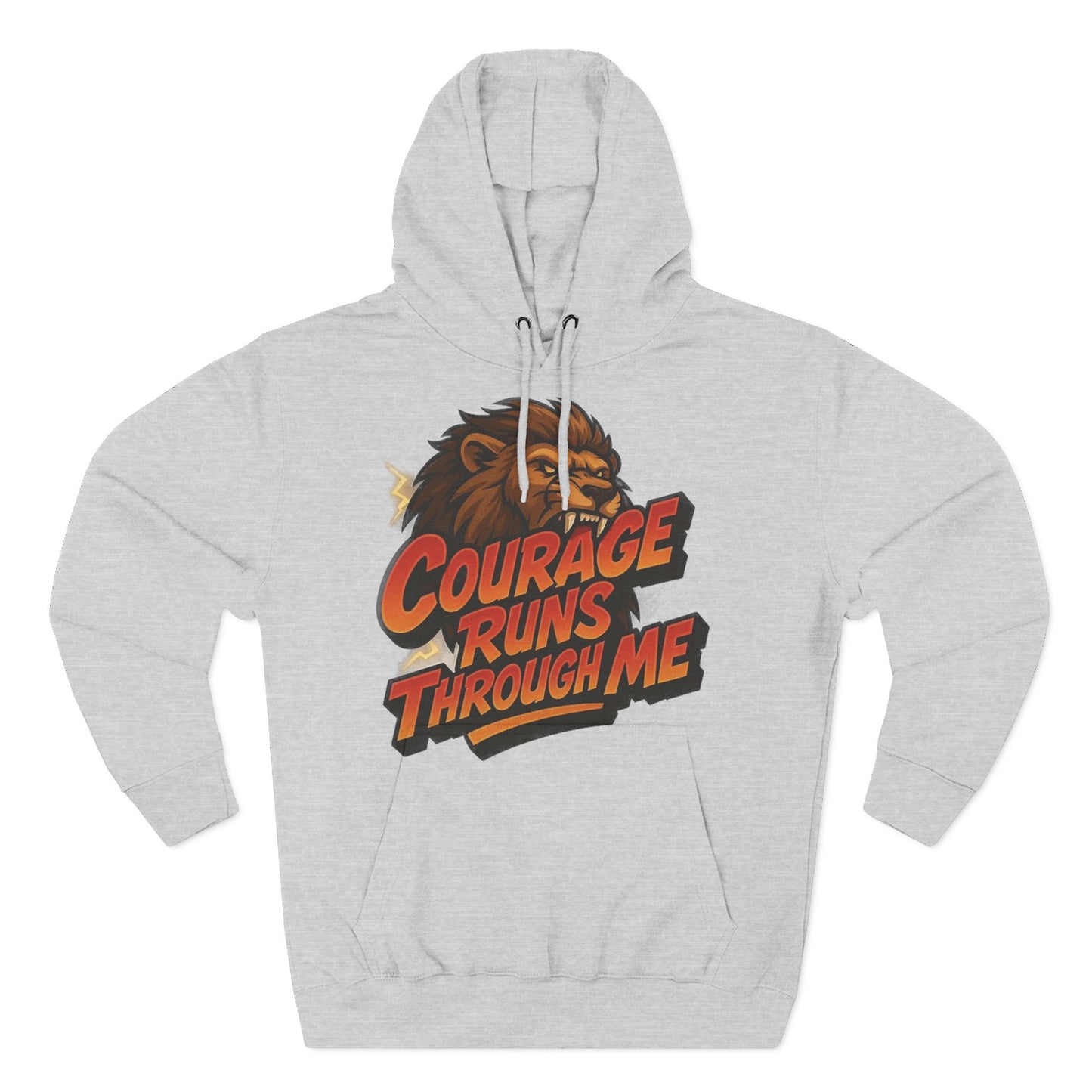 Courageous Lion Fleece Hoodie - Motivational Gift for Animal Lovers, Cozy Apparel for Fall, Bold Statement Wear, Unisex Sweatshirt, [...]