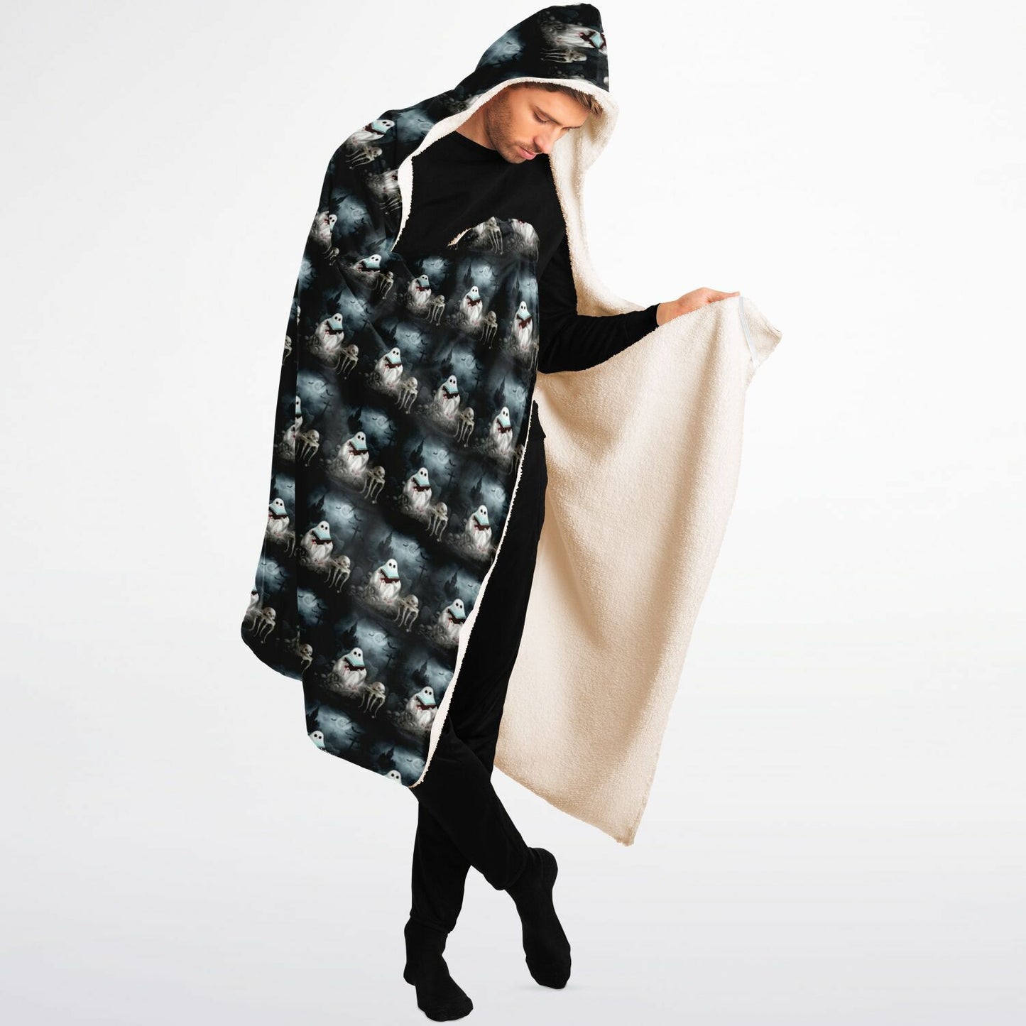 Hooded Blanket Micro Fleece - AOP