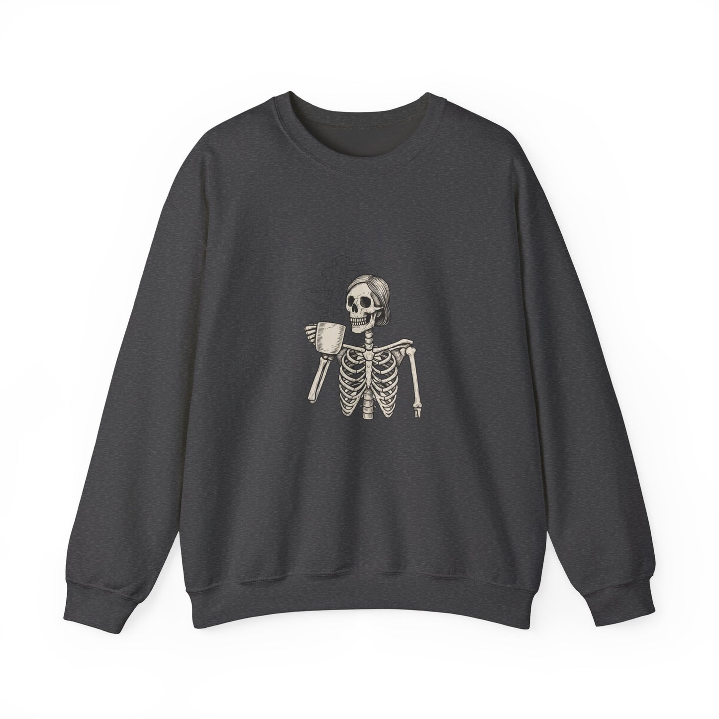 Skeleton Coffee Crewneck Sweatshirt 