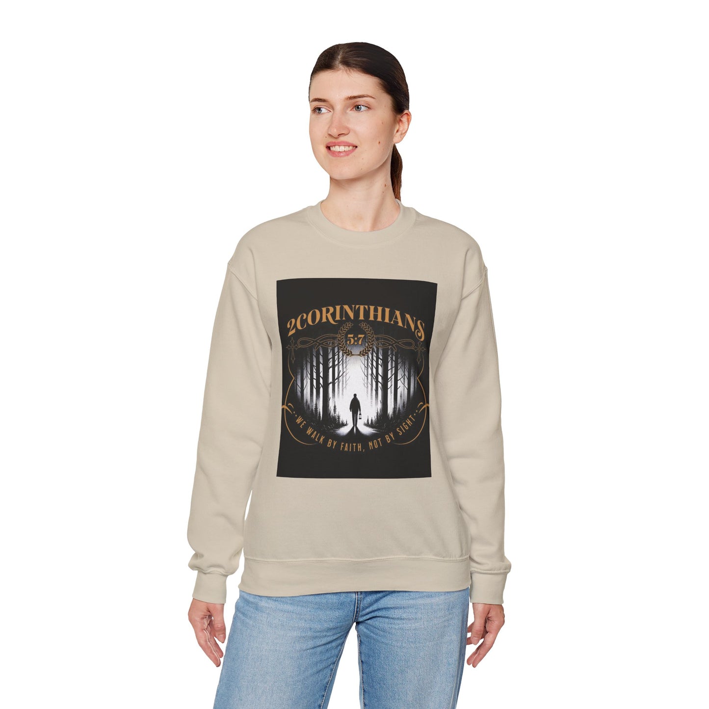 Faith-Inspired Crewneck Sweatshirt, Cozy Casual Wear,