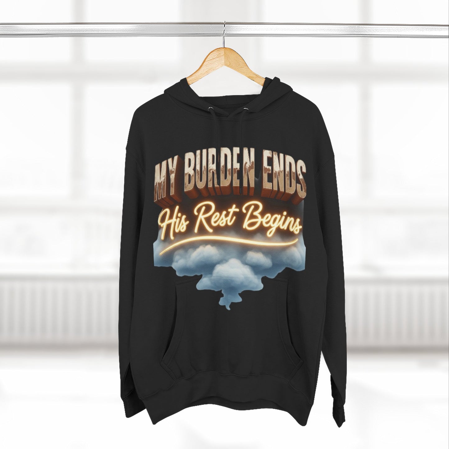 Inspirational Three-Panel Fleece Hoodie, Cozy Sweatshirt, Motivational Gift, Relaxation Wear, Everyday Comfort