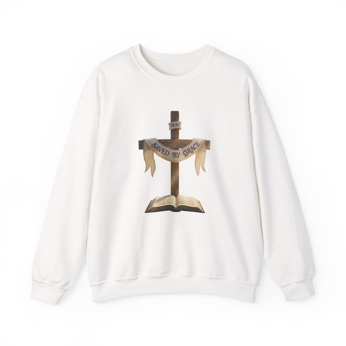 Faith-Inspired Crewneck Sweatshirt, Unisex Casual Wear, Christian Apparel, Cozy Gift for Religious Occasions, Scripture Design