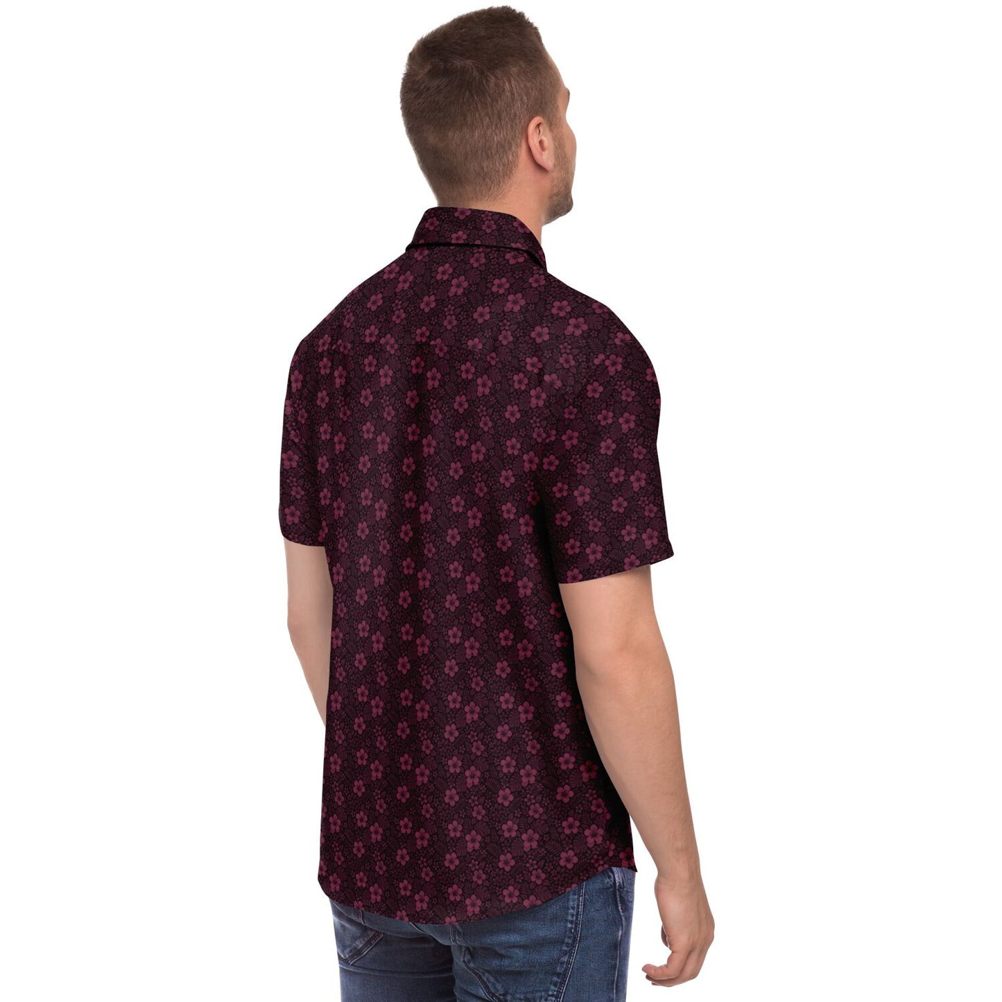 Short Sleeve Button Down Shirt - AOP