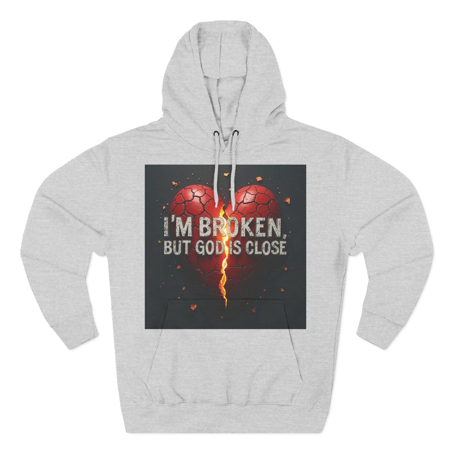 Heartfelt Fleece Hoodie - Inspirational Comfort, Motivational Apparel, Cozy Gift, Faith-Based Wear, Everyday Style