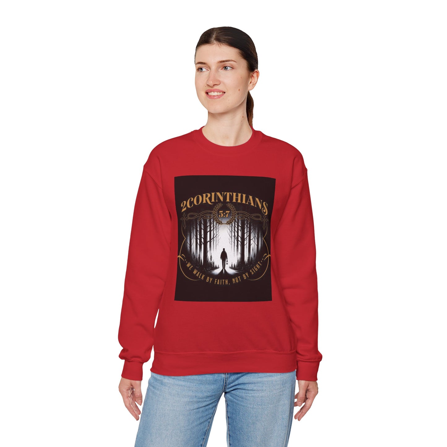 Faith-Inspired Crewneck Sweatshirt, Cozy Casual Wear,