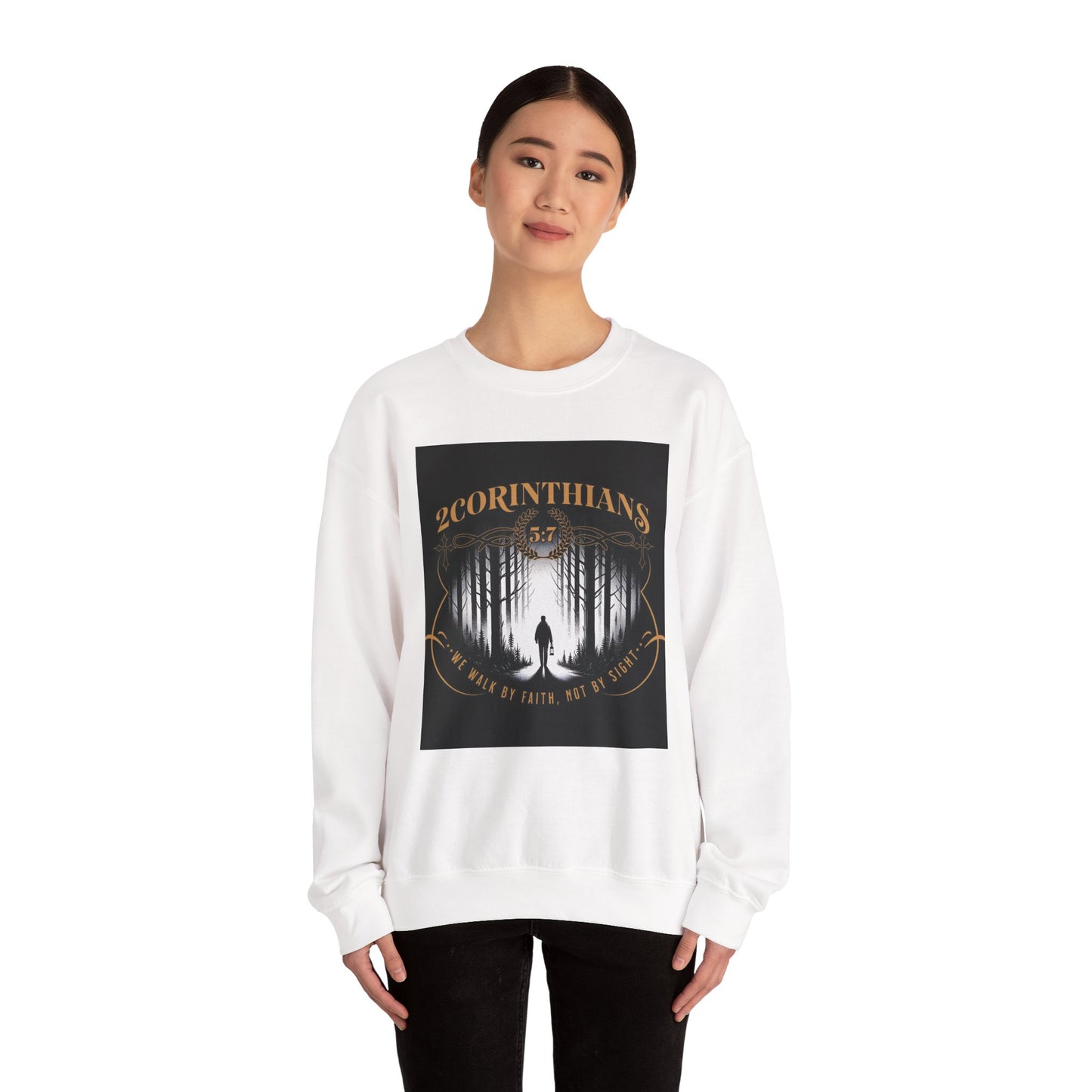 Faith-Inspired Crewneck Sweatshirt, Cozy Casual Wear,
